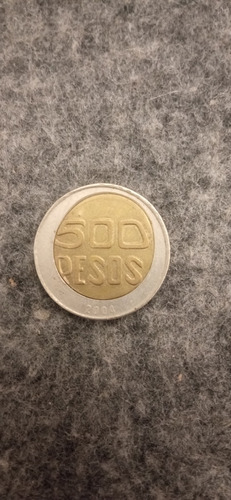 Monedas Antigúas De Colombia 500 Pesos 2004 Error.