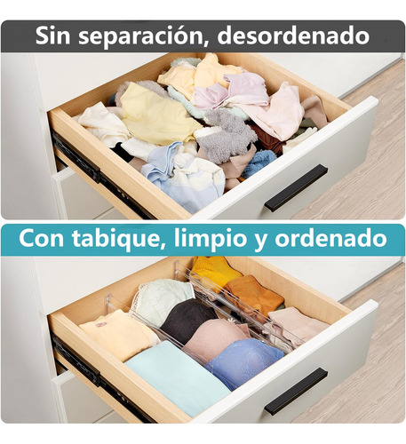 4 Pzs Separadores De Cajones Organizador Ajustable 28-48cm