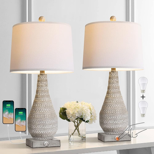 Bobomomo 3-way 24.5 Dimmable Touch Control Table Lamp Set Of