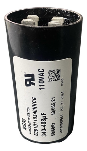 Capacitor Arranque 340-408 Mfd 110v B-4 Motor Electrico 64pz
