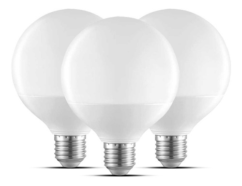 Imagen 1 de 10 de Lampara Led Pack X3 Globo Comun E27 12w Luz Fria Calida 220v