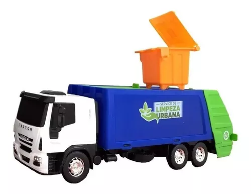 Caminhão De Brinquedo Lixo Coleta Menino Limpeza Urbana