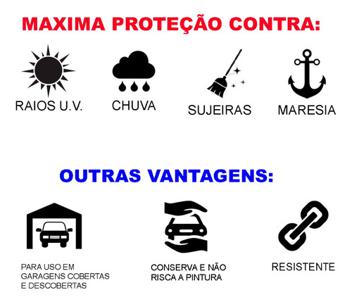 Capa Cobrir Strada 100% Forrada Impermeável Sol Chuva Pr Uv