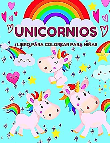 Unicornios Libro Para Colorear Para Ninas: 50 Disenos Nuevos