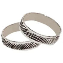 Comprar Par De Alianzas Plata Facetadas Compromiso Casamiento (2070)