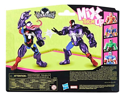 Homem-aranha Marvel Mixmashers Venom Vs Venomized, Figura E