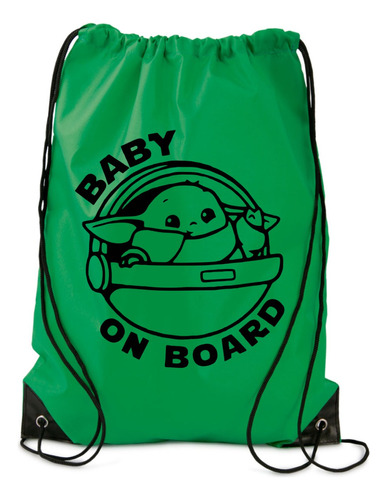 Tula Deportiva Baby Yoda On Board Morral Bolsa Sport Gym