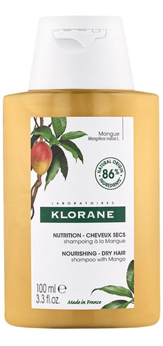 Shampoo Klorane Nutritivo De Mango X100 Ml