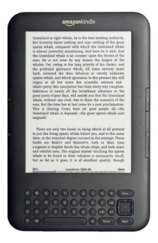 E-Reader  Kindle Keyboard 3G 4GB negro con pantalla de 6" 167ppp