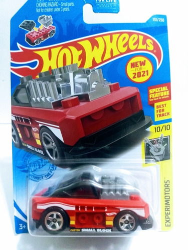 Carrito Hot Wheels Custom Small Block Rojo Escala 1:64