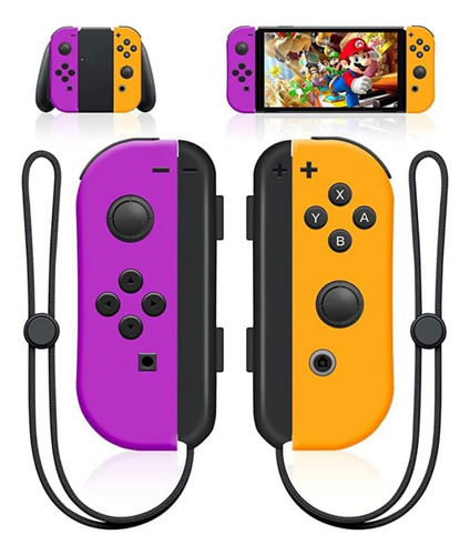 Set De Control Joy-con Joystick Inalámbrico Nintendo Switch Color Naranja