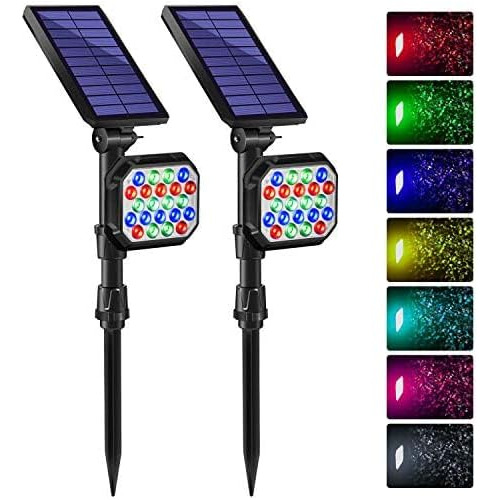 22 Luces Led Solares Para Exteriores 7 Colores Cambiantes Lu