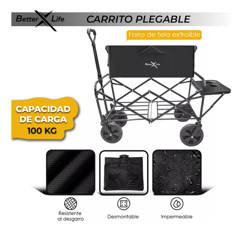 Multipurpose With Universal Wheels Folding Wagon Cart Gtr