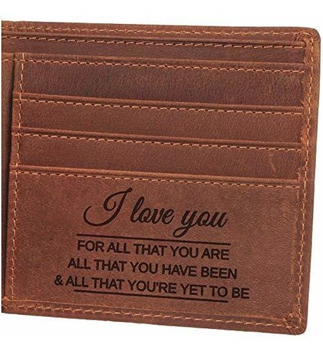 Awofer Personalized Wallet, 3th Anniversary Present 8wh6x