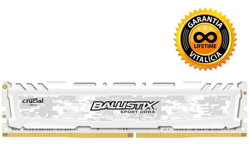 Memoria Crucial Ballistix Sport Ddr4 8gb 3200mhz Branca C Nf