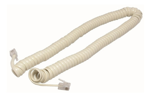 Cable De Teléfono Espiral Marfil 2.10m Fulgore Fu0648