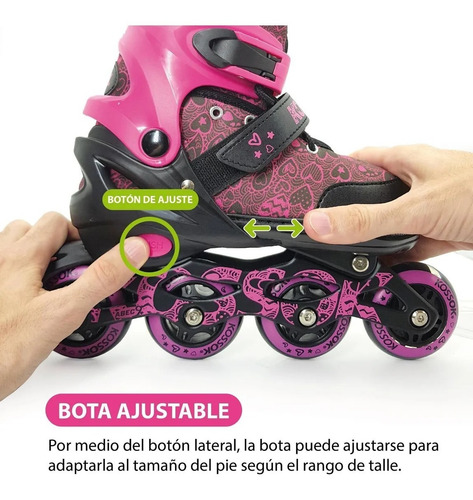Rollers Kossok Onyx Extensibles Con Protecciones 3 Mod En 1