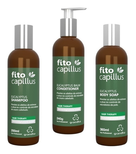 Grandha Fito Capillus Eucalyptus Shampoo Cond E Body Soap