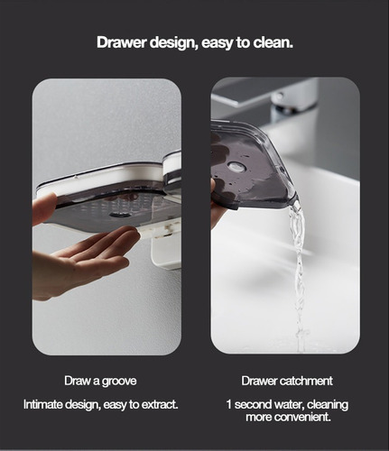 Jabonera De Pared Con Adhesivo Doble Capa Con Drenaje Baño