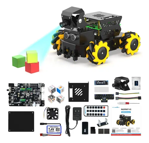 Robot Yahboom Ai Vision Para Raspberry Pi 5 Con Cámara Hd Di