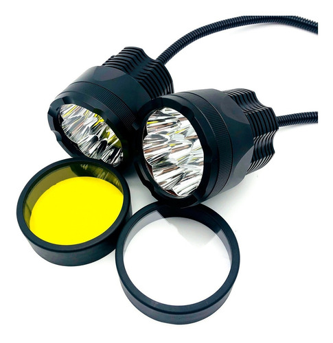Imagen 1 de 6 de Kit De Faros Exploradoras Para Moto Sercomoto Sm812 Led 65w