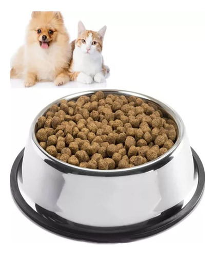 96 Oz Plato Comedero Para Perro Grande De Acero Inoxidable