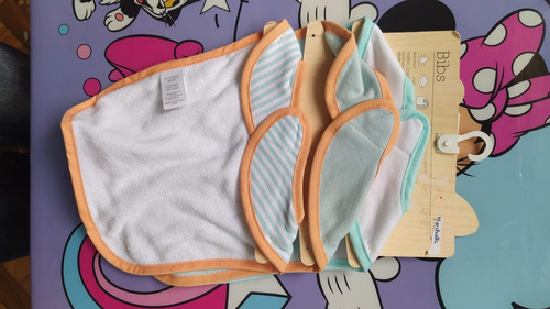 Paquete Set De 3 Baberos Pascua Coneja Bebé Unisex Bibs