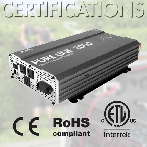 Inversor De Corriente Wagan El3808 Pure Line 2000w 12v A 110