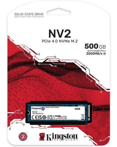 Disco Solido Interno Kingston M.2 Nv2 Nvme Pcie 500gb Gen 4