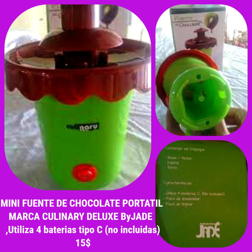 Fuente De Chocolate Portátil Culinary/ Jade Hogar, 