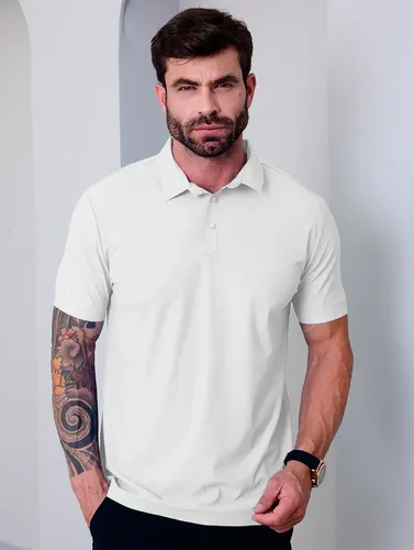 MLB 5663299774 Camisa Polo Masculina Tecido Tech Confortavel Casual JM