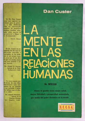 Mente En Las Relaciones Humanas, La. Custer, Dan