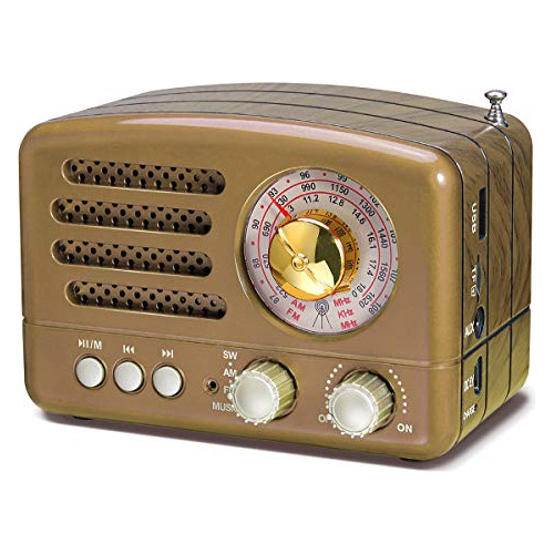 Prunus J-160 Radio Portátil Retro Am Fm Sw