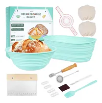 Comprar Sourdough Bread Proofing Basket, 9 Inch Round & 10 Inch Oval