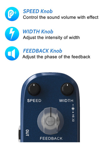 Pedal De Efecto De Guitarra Analógico Azor Phaser