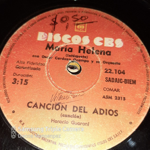 Simple Maria Helena Discos Cbs C12