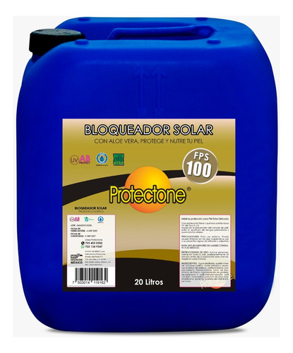 Protectone Granel Bloqueador Solar Fps100  Bidón 20l