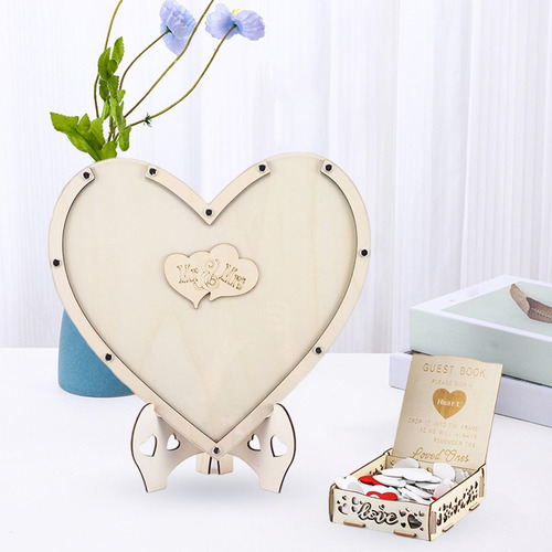 Libro De Invitados De Boda 3d En Forma De Corazón Con