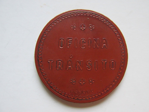 Antigua Ficha Salitrera Of Transito Vale $ 1 Peso Escasa (Usado)