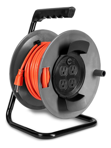 Iron Forge 50 Ft Extension Cord Reel With 4 Electrical ...