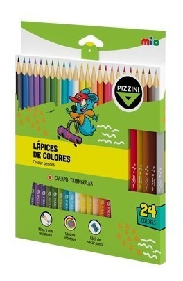 Lapices De Colores Artistica Pizzini Caja X24 Colores Largos