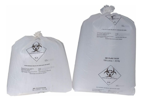 Imagem 1 de 3 de 1000 Sacos Lixo 200 Litros Hospitalar Infectante