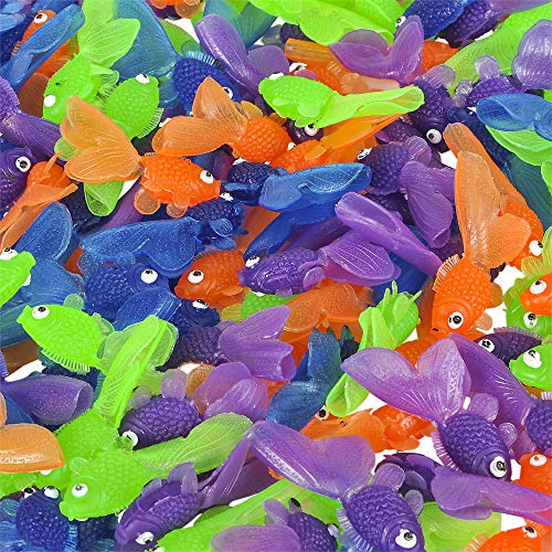Pez Dorado De Vinilo De Plástico, 144 Piezas, Juguetes De P