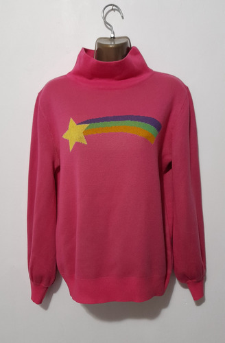 Sueter Disfraz Halloween Mabel Gravity Falls Mujer Talla M Fucsia Con Estrella Y Arcoiris Al Frente Mediana (Usado)