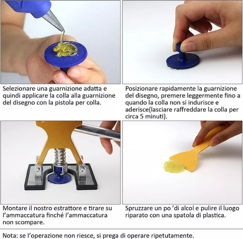Kit Saca Abolladuras Desabollador De Auto Herramienta Autos