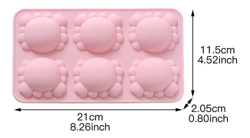 * Molde De Silicon 6 Cangrejos Mar Playa Fondant Choco Jabon