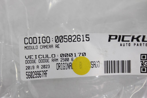 Módulo Câmera Ré Dodge Ram 2500 6.7 19-23 (Usado)