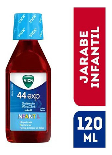 Vick Infantil 44 Jarabe Expectorante Con 120 Ml Sabor Cereza