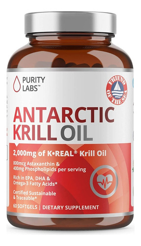 Aceite Krill 1000mg Purity Labs - - Unidad a $4572