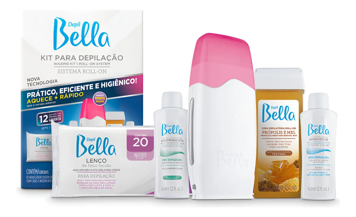 Kit Aparelho Depilador Elétrico Depilação Cera Quente